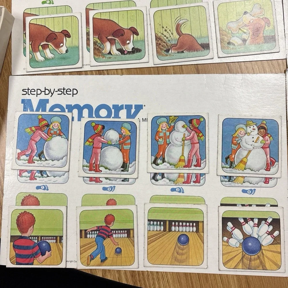 Vintage Milton Bradley Step By Step Memory Advanced Game Complete 1986